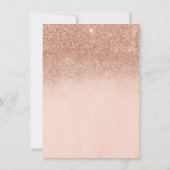 バラ金ゴールドミニマル白黒グラデーション 招待状 (裏面)