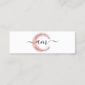 バラ金ゴールドミニマル絵を描ススワッシュカスタムロゴシック スキニー名刺 (正面)