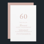 バラ金ゴールドミニマル60th誕生日パーティー 招待状<br><div class="desc">このバラ金ゴールドミニマル60th誕生日パーティーの招待は、誕生日パーティーにモダン最適である。とシンプルデザインはエレガント、クラシックとスクリプトのタイポグラフィファンシーをバラ金ゴールドに備えている。</div>