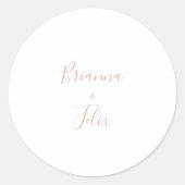 バラ金ゴールドミニマ結婚リスト封筒用シール ラウンドシール (正面)