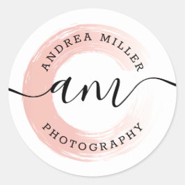 バラ金ゴールドミニマ絵を描リストスワッシュロゴカスタムデカール ラウンドシール