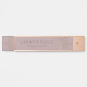 バラ金ゴールドミニモダンマリストテンプレートエレガント サインプレート (正面)