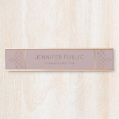 バラ金ゴールドミニモダンマリストテンプレートエレガント サインプレート (正面)