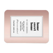 バラ金ゴールドミニモダンマリストホームスイートホームムービング マグネット (横)