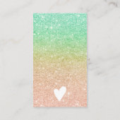 バラ金ゴールドミントグリッタースパークルの感謝してい順序 名刺 (裏面)