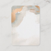 バラ金ゴールドムーディウォータカラー抽象芸術QRコードRSVP プレイスカード (裏面)