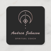 バラ金ゴールドムーンスピリチュアルコーチヒーラーシナル スクエア名刺 (正面)