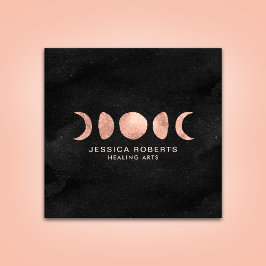 バラ金ゴールドムーンフェイズスピリチュアル禅 スクエア名刺