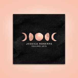 バラ金ゴールドムーンフェイズスピリチュアル禅 スクエア名刺