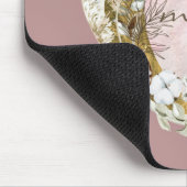 バラ金ゴールドムーンモノグラム名手書きマウスPa マウスパッド (コーナー)