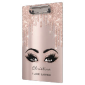 バラ金ゴールドメイクアップアーティストが睫毛を滴らせる クリップボード (左)