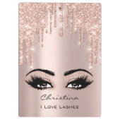 バラ金ゴールドメイクアップアーティストが睫毛を滴らせる クリップボード (裏面)