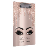 バラ金ゴールドメイクアップアーティストが睫毛を滴らせる クリップボード (右)