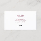 バラ金ゴールドメイクアップアーティストと美容師 名刺 (裏面)