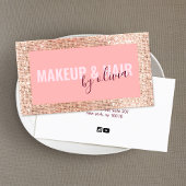 バラ金ゴールドメイクアップアーティストと美容師 名刺