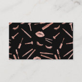 バラ金ゴールドメイクアップアーティストの口紅リップスティック目 名刺 (正面)