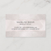 バラ金ゴールドメイクアップアーティストまつげエクステンション 名刺 (裏面)