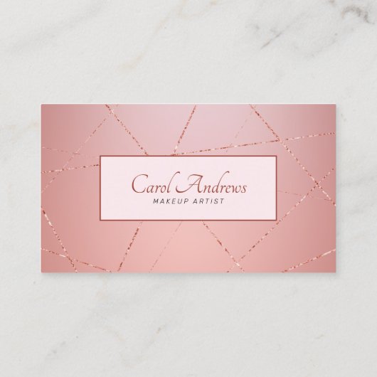 バラ金ゴールドメイクアップアーティストブライダルメイクアップ眉毛 名刺 (裏面)