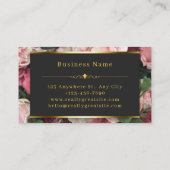 バラ金ゴールドメイクアップアーティストヘアサロン名刺 名刺 (裏面)