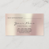 バラ金ゴールドメイクアップアーティストラッシュピンクアイズ赤面 予約カード (裏面)