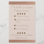 バラ金ゴールドメイクアップアーティスト美しいサロン チラシ (正面)