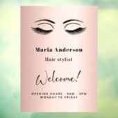 バラ金ゴールドメイクアップアーティスト開館時間へようこそ ウィンドウサイン (シート3)