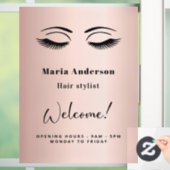 バラ金ゴールドメイクアップアーティスト開館時間へようこそ ウィンドウサイン (ホーム)