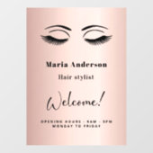 バラ金ゴールドメイクアップアーティスト開館時間へようこそ ウィンドウサイン (シート)