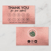 バラ金ゴールドメイクアップヘアロゴロイヤリティカード 名刺 (正面/裏面)