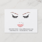 バラ金ゴールドメイクアップ顔ラッシュリップ紹介サロン 名刺 (裏面)