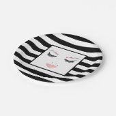 バラ金ゴールドメイクアップ顔眉毛リップズグラム美しい ペーパープレート (アングル)