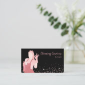 バラ金ゴールドメイド清掃サービスきらめくグリッター 名刺 (スタンド正面)