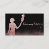 バラ金ゴールドメイド清掃サービスきらめくグリッター 名刺 (正面)