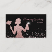 バラ金ゴールドメイド清掃サービスきらめくグリッター 名刺 (正面)