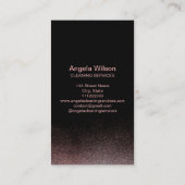 バラ金ゴールドメイド清掃サービス垂直グリッター 名刺 (裏面)