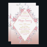 バラ金ゴールドメキシカンミス招待状 招待状<br><div class="desc">バラ金ゴールドメキシコMis Quince InvitationMis Quince Anos,  15誕生日, </div>