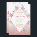 バラ金ゴールドメキシカンミス招待状 招待状<br><div class="desc">バラ金ゴールドメキシコMis Quince InvitationMis Quince Anos,  15誕生日, </div>