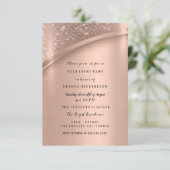 バラ金ゴールドメタリックグリッターブライダルスウィート16th 招待状 (スタンド正面)