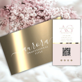 バラ金ゴールドメタリックグレース 名刺