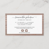 バラ金ゴールドメタリックストライプグレエレガントー 名刺 (裏面)