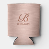 バラ金ゴールドメタリックテクスチャモノグラム 缶クーラー (正面)