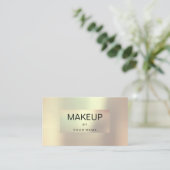 バラ金ゴールドメタリックパール額化粧アーティスト 名刺 (スタンド正面)