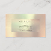 バラ金ゴールドメタリックパール額化粧アーティスト 名刺 (裏面)