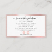 バラ金ゴールドメタリックモダンエレガント 名刺 (裏面)