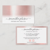 バラ金ゴールドメタリックモダンエレガント 名刺 (正面/裏面)