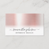 バラ金ゴールドメタリックモダンエレガント 名刺 (正面)