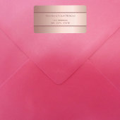 バラ金ゴールドメタリックモダンミニマ結婚リスト ラベル