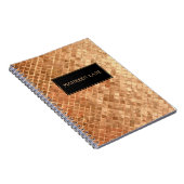 バラ金ゴールドメタリックルックカスタムー ノートブック (右側)