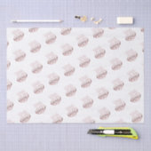 バラ金ゴールドメタリックルックバレンタインハートラブホワイト 薄葉紙 (クラフト)