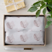 バラ金ゴールドメタリックルックバレンタインハートラブホワイト 薄葉紙 (ギフト)